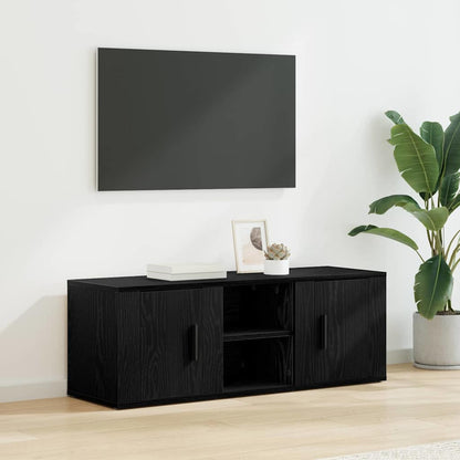 TV Cabinet Black Oak 100 x 31.5 x 35 cm Engineered Wood