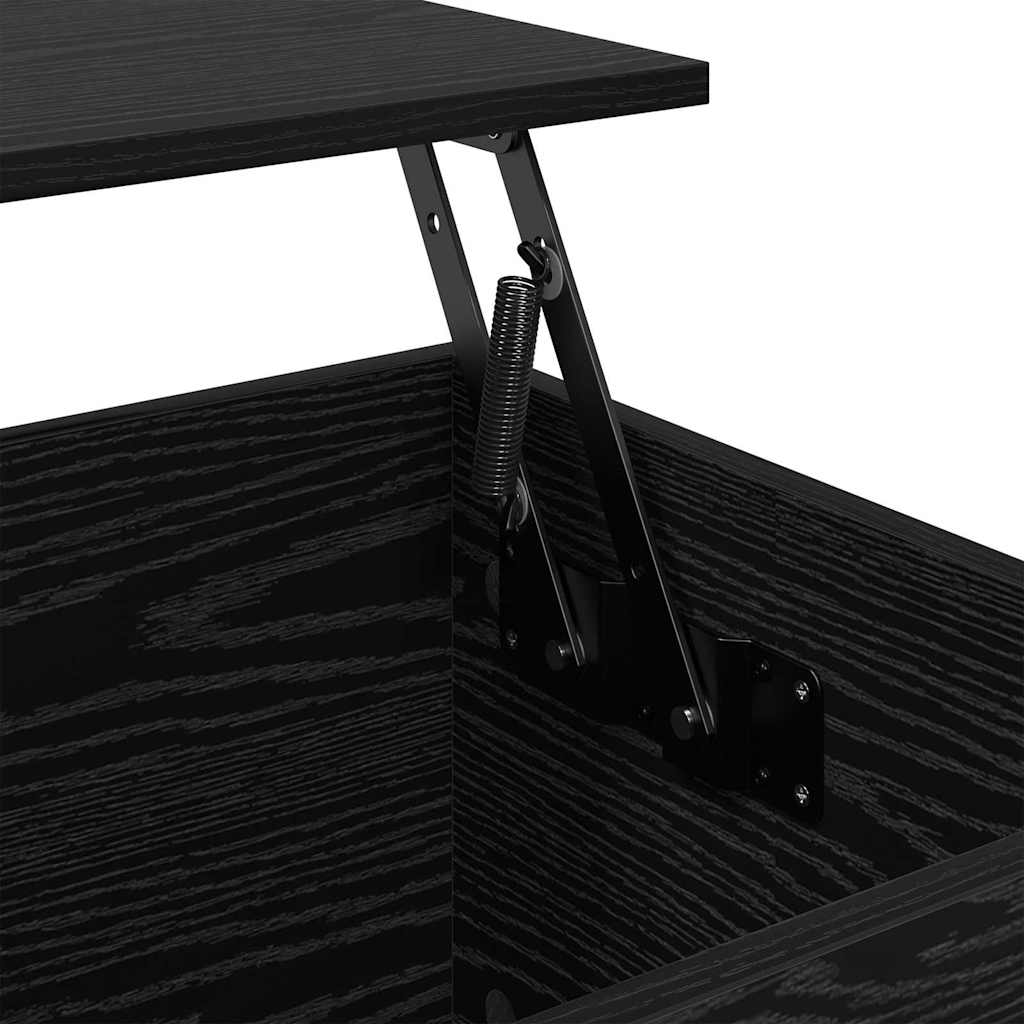 Bedside Cabinet Black Oak 60 x 44.5 x 45 cm Engineered Wood