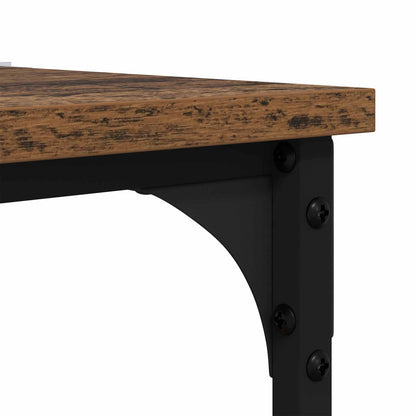 Side Table with Shelf Old Wood 40 x 30 x 75 cm Engineered Wood