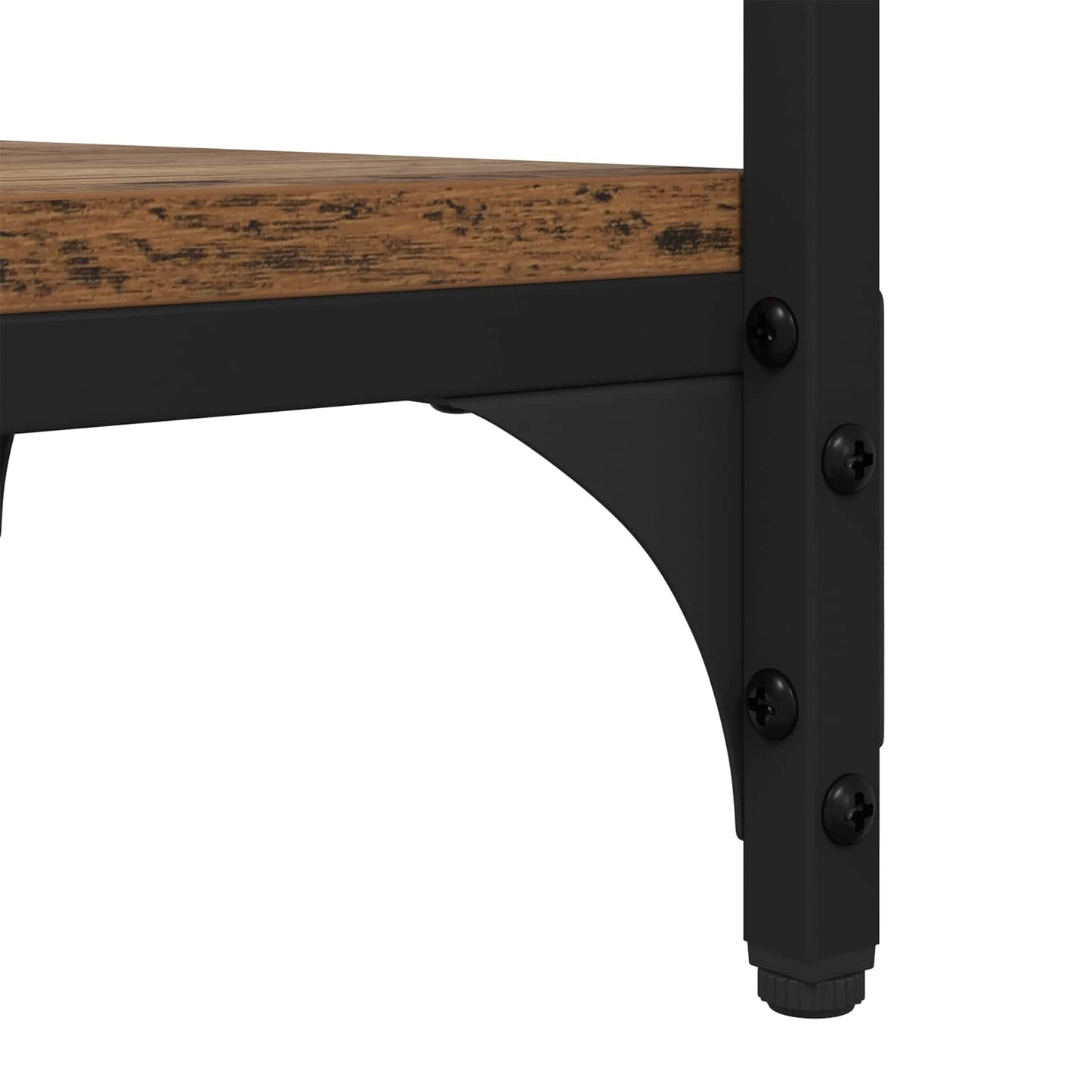 Side Table with Shelf Old Wood 40 x 30 x 75 cm Engineered Wood