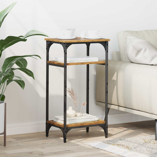 Side Table Old Wood 40 x 30 x 75 cm Engineered Wood