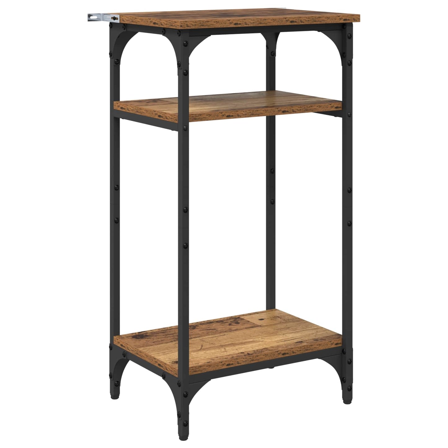 Side Table with Shelf Old Wood 40 x 30 x 75 cm Engineered Wood