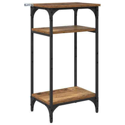 Side Table with Shelf Old Wood 40 x 30 x 75 cm Engineered Wood