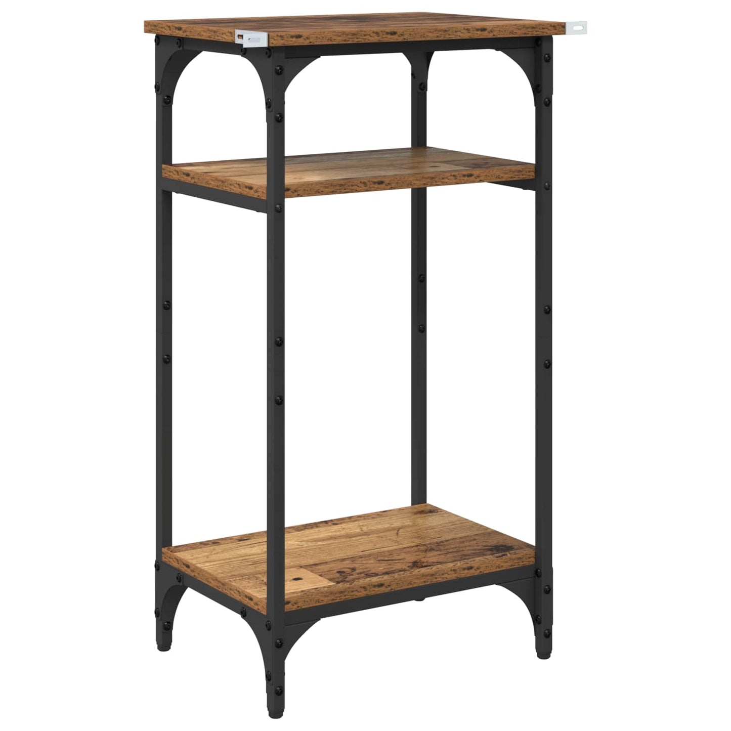 Side Table with Shelf Old Wood 40 x 30 x 75 cm Engineered Wood