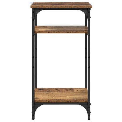 Side Table with Shelf Old Wood 40 x 30 x 75 cm Engineered Wood