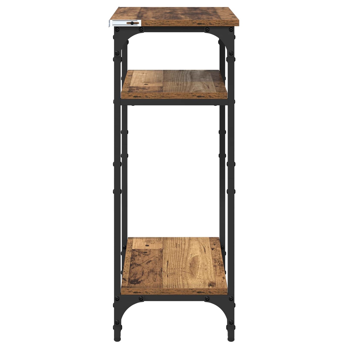 Side Table with Shelf Old Wood 40 x 30 x 75 cm Engineered Wood