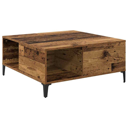 Coffee Table Old Wood 80 x 80 x 36.5 cm Engineered Wood