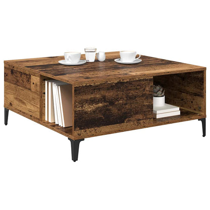 Coffee Table Old Wood 80 x 80 x 36.5 cm Engineered Wood