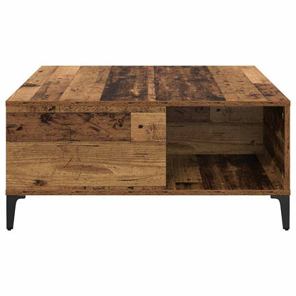 Coffee Table Old Wood 80 x 80 x 36.5 cm Engineered Wood