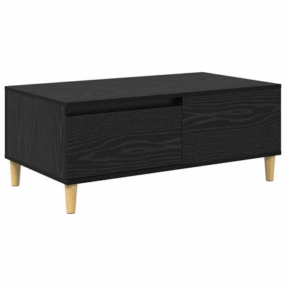 Coffee Table Black Oak 90 x 50 x 35 cm Engineered Wood