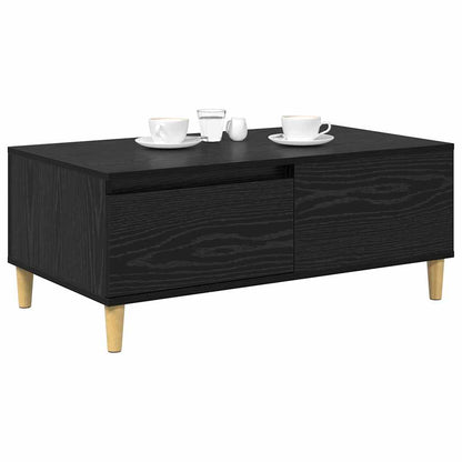 Coffee Table Black Oak 90 x 50 x 35 cm Engineered Wood
