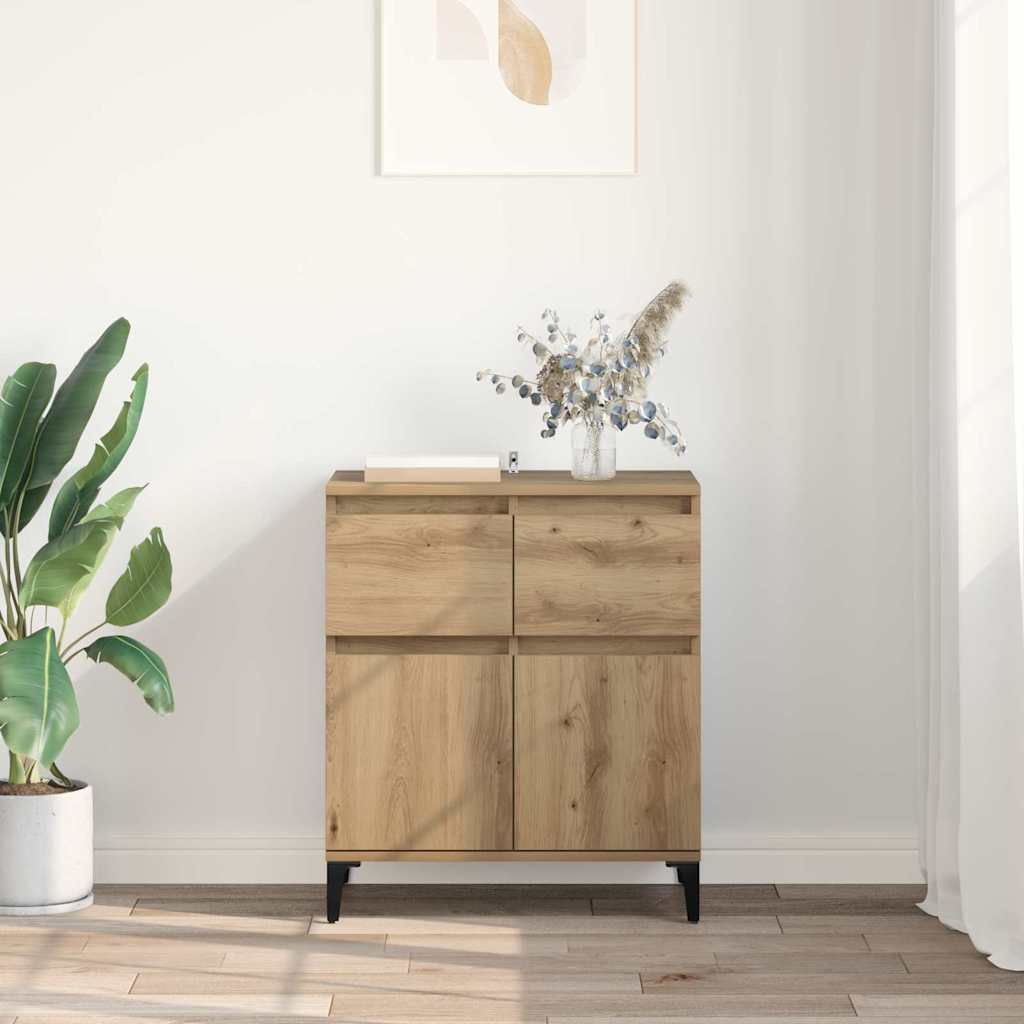 Sideboard Artisan Oak 60 x 35 x 70 cm Engineered Wood and Iron