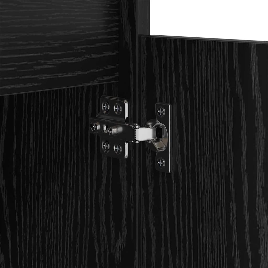 Bedside Cabinet Black Oak 40 x 35 x 70 cm Engineered Wood