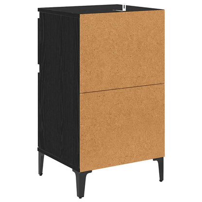 Bedside Cabinet Black Oak 40 x 35 x 70 cm Engineered Wood