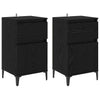 Bedside Cabinet 2 pcs Black oak 40 x 35 x 70 cm Engineered wood