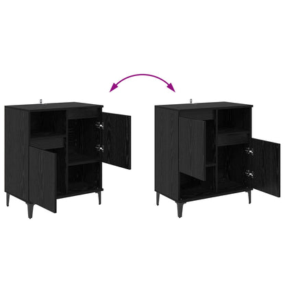 Sideboard Black Oak 60 x 35 x 70 cm Engineered Wood