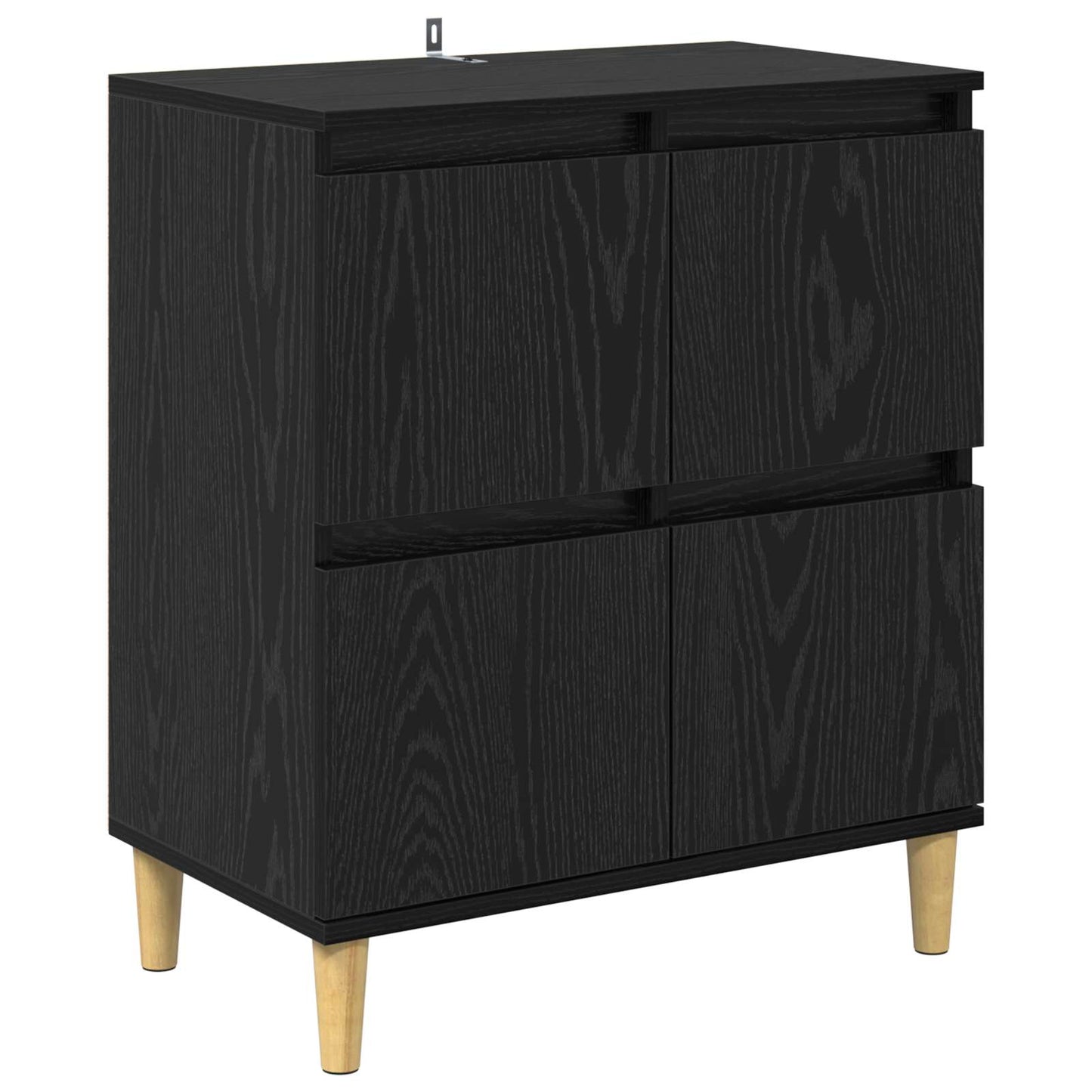 Sideboard Black Oak 60 x 35 x 70 cm Engineered Wood