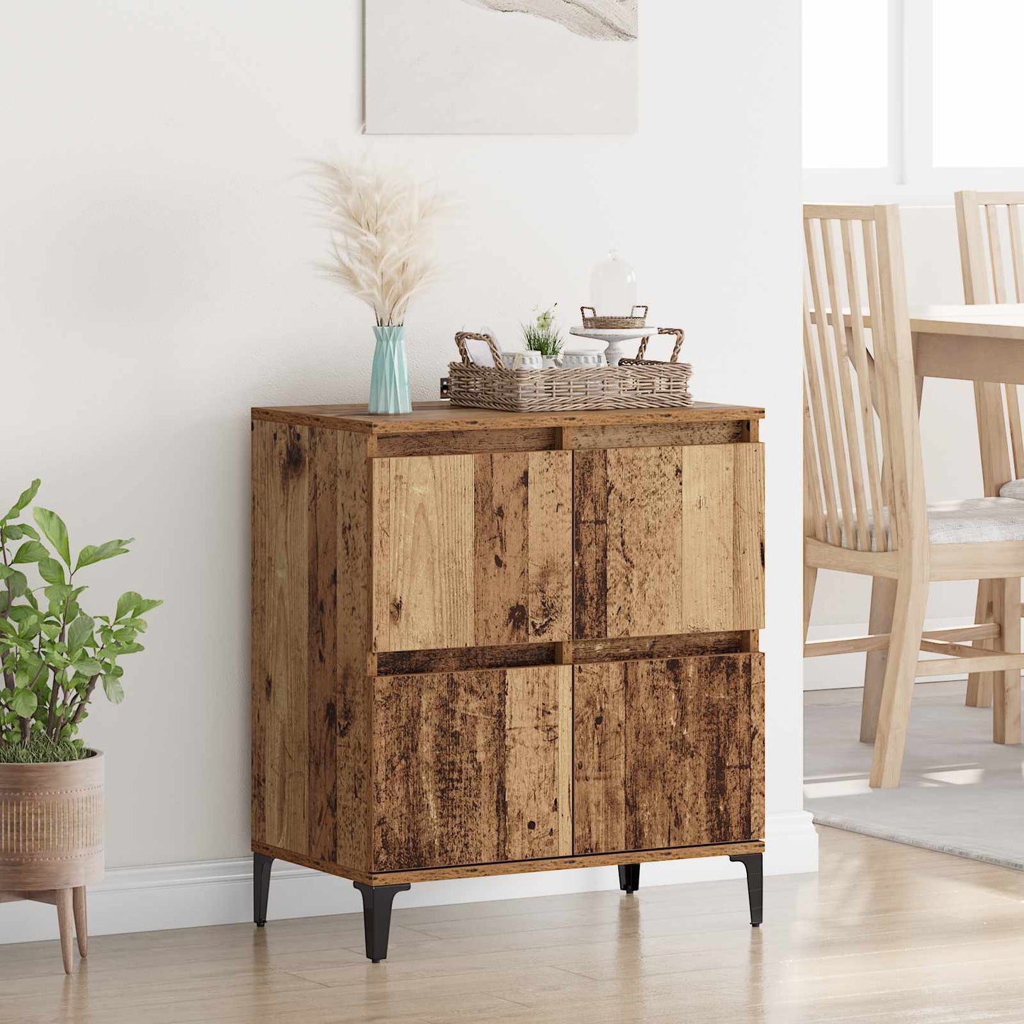 Sideboard Old Wood 60 x 35 x 70 cm Engineered Wood and Iron