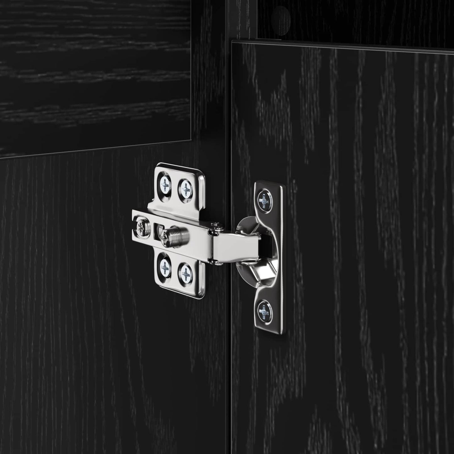 Sink cabinet Black Oak 80 x 33 x 60 cm Engineered Wood and Iron