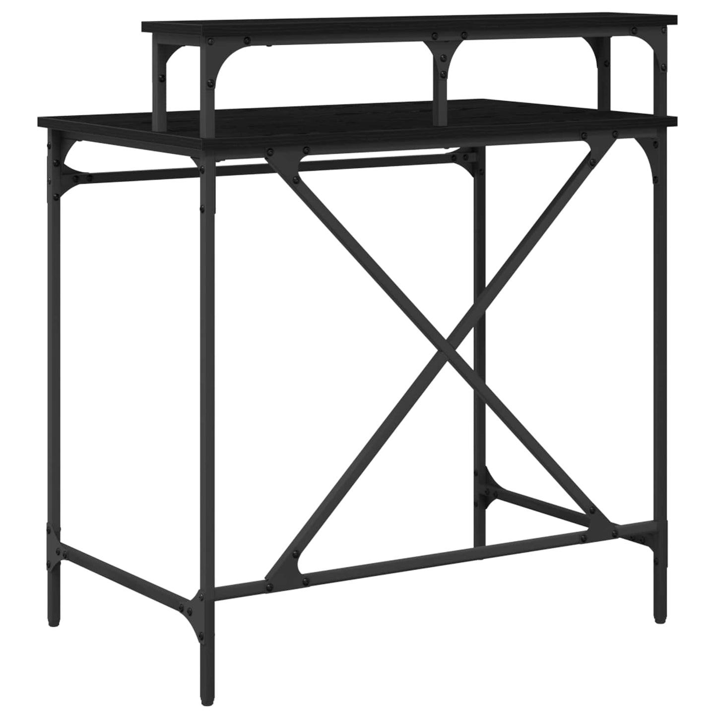 Desk Black Oak 80 x 50 x 90 cm Engineered Wood