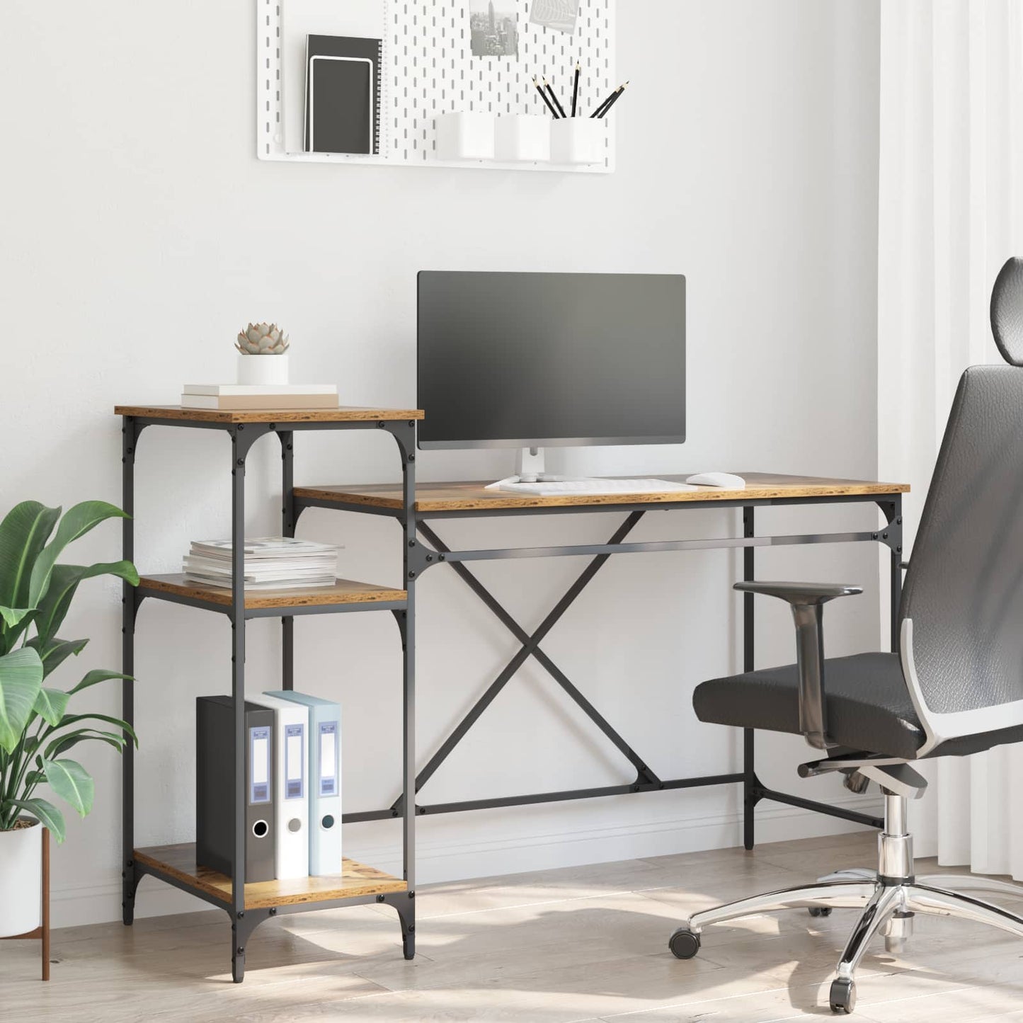 Desk Old Wood 135 x 50 x 90 cm Engineered Wood