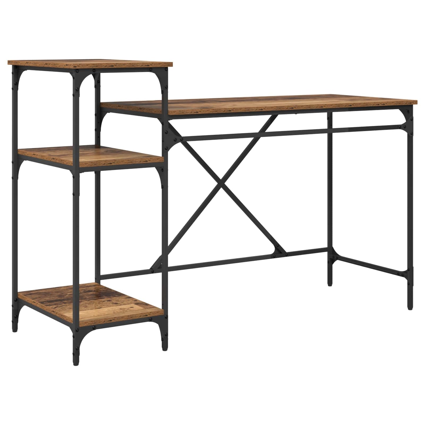 Desk Old Wood 135 x 50 x 90 cm Engineered Wood