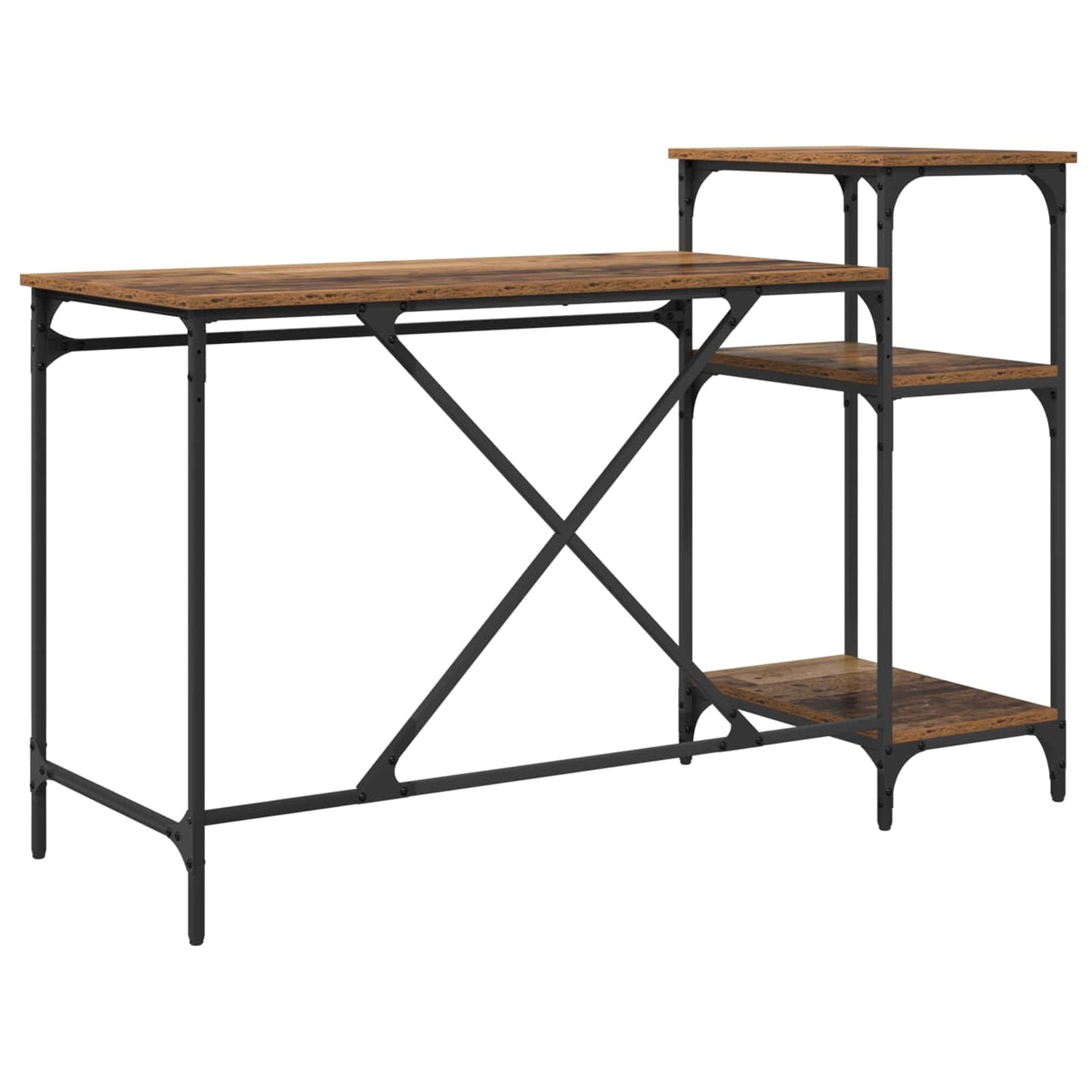 Desk Old Wood 135 x 50 x 90 cm Engineered Wood