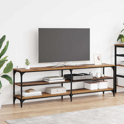 TV Cabinet Old Wood 160 x 30 x 50 cm Engineered Wood and Iron
