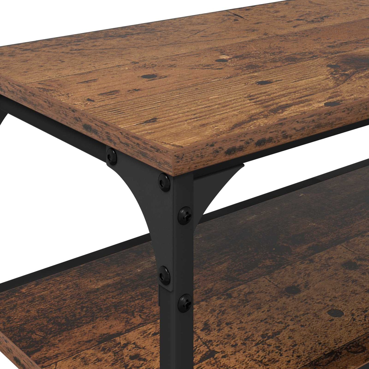TV Cabinet Old Wood 200 x 30 x 50 cm Engineered Wood and Iron