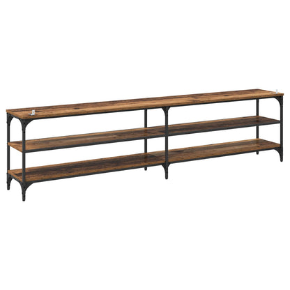 TV Cabinet Old Wood 200 x 30 x 50 cm Engineered Wood and Iron