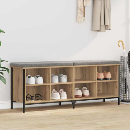 Shoe Cabinet 131 x 35 x 50 cm Engineered Wood and Iron