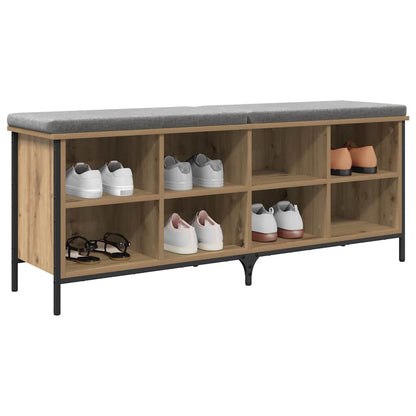 Shoe Cabinet 131 x 35 x 50 cm Engineered Wood and Iron