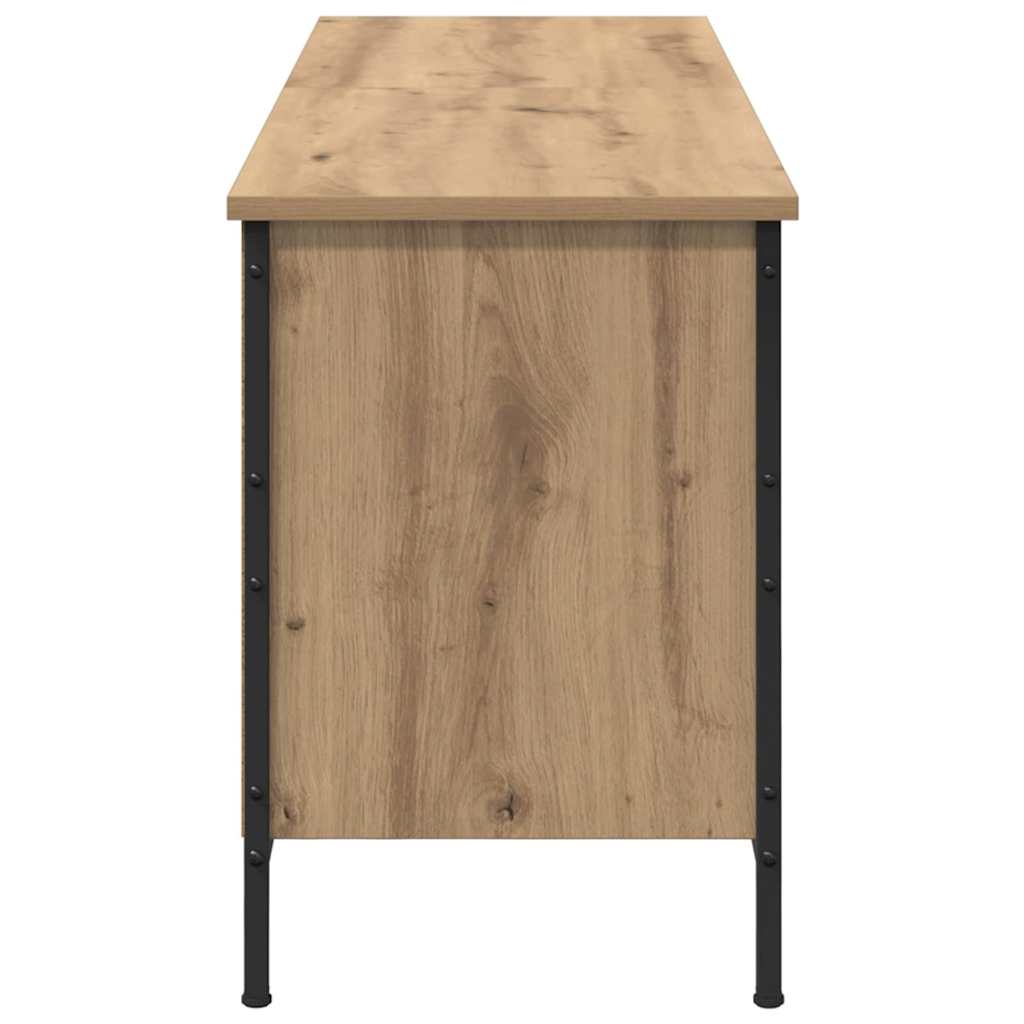 Shoe Cabinet 131 x 35 x 50 cm Engineered Wood and Iron