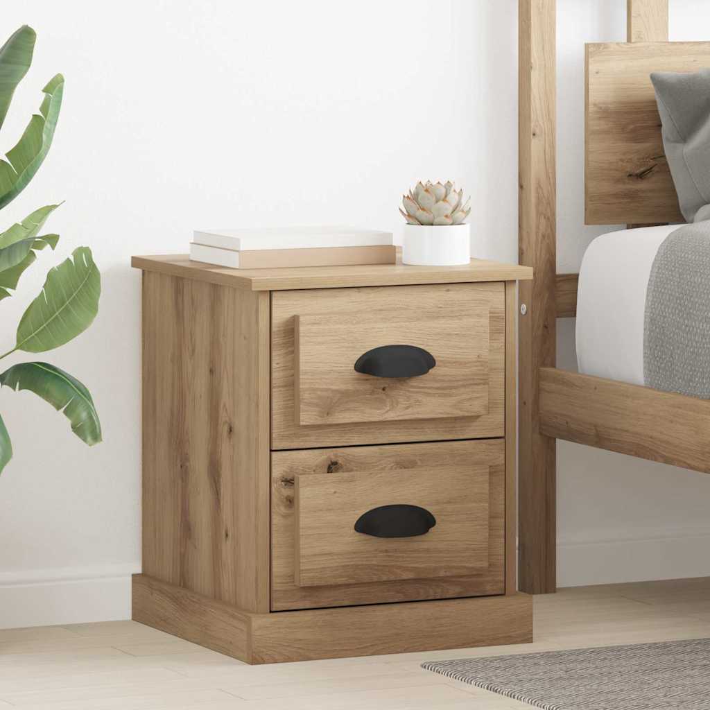 Bedside Cabinet 2 pcs Artisan Oak 39 x 39 x 47.5 cm