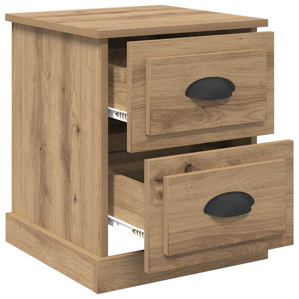 Bedside Cabinet 2 pcs Artisan Oak 39 x 39 x 47.5 cm