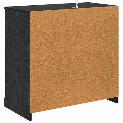 Sideboard Black Oak 70 x 35.5 x 67.5 cm Engineered Wood