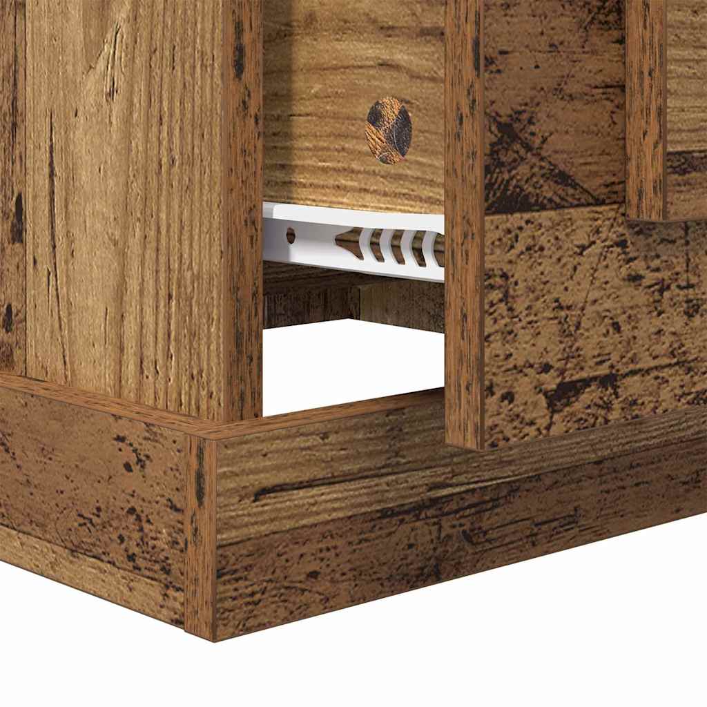 Coffee Table Old Wood 50 x 50 x 35 cm Engineered Wood