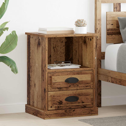 Bedside Cabinet 2 pcs Old Wood 36 x 43 x 60 cm Engineered Wood