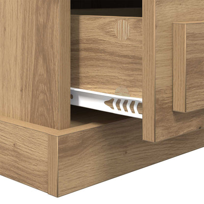 Bedside Cabinet with Drawer 2 pcs Artisan Oak 36 x 43 x 60 cm