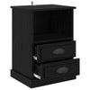 Bedside Cabinet Black oak 43 x 36 x 60 cm Engineered wood