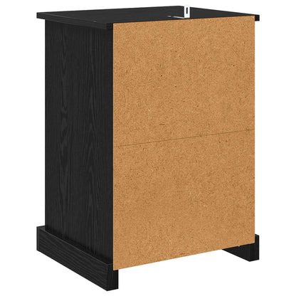 Bedside Cabinet Black Oak 36 x 43 x 60 cm Engineered Wood