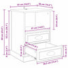 Bedside Cabinet Black oak 43 x 36 x 60 cm Engineered wood