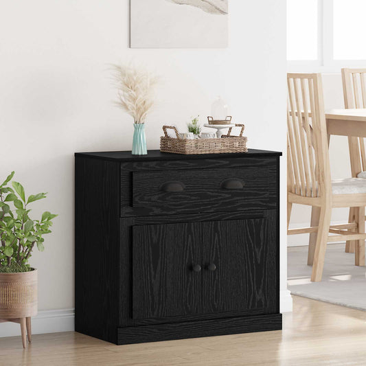 Highboard Black Oak 70 x 35.5 x 67.5 cm Engineered Wood