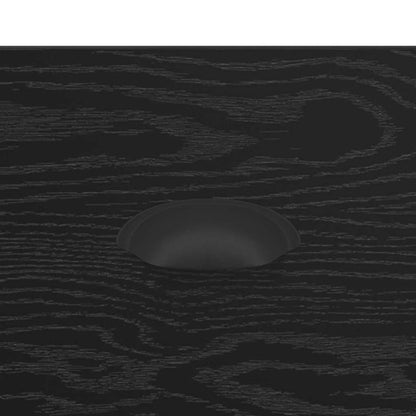 Sideboard Black Oak 70 x 35.5 x 67.5 cm Engineered Wood