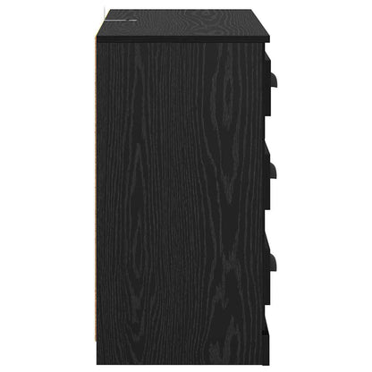 Sideboard Black Oak 70 x 35.5 x 67.5 cm Engineered Wood