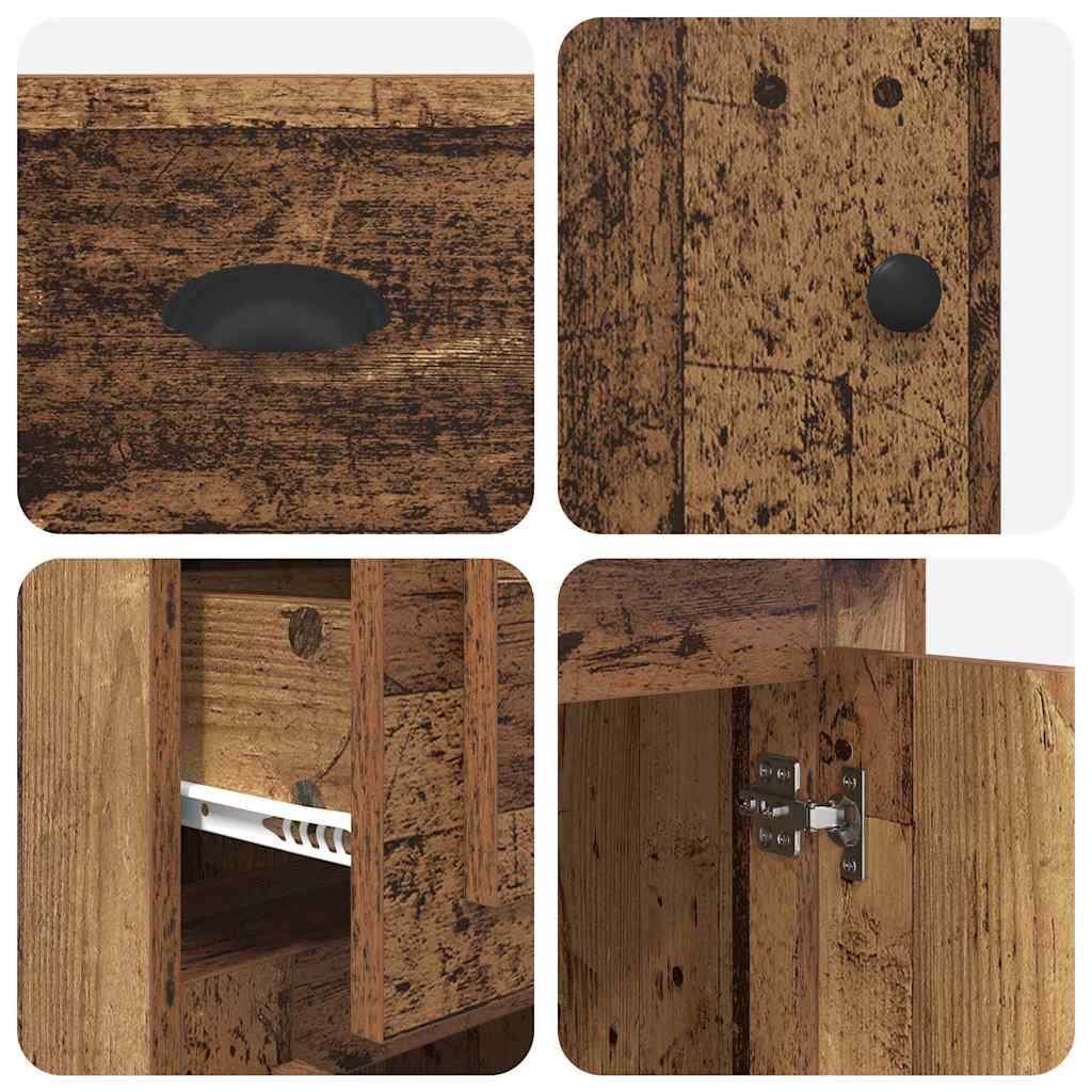 Side Cabinet 40 x 50 x 75 cm Engineered Wood Old Wood