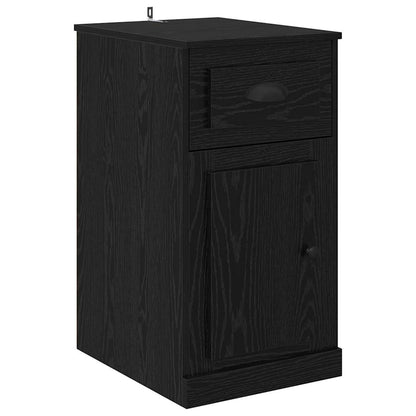 Side Cabinet Black Oak 40 x 50 x 75 cm Engineered Wood