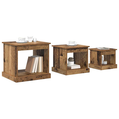 Coffee Table 3 pcs Old Wood Engineered Wood