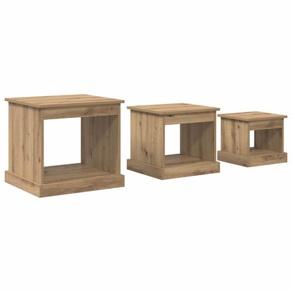 Coffee Table 3 pcs Artisan Oak Engineered Wood