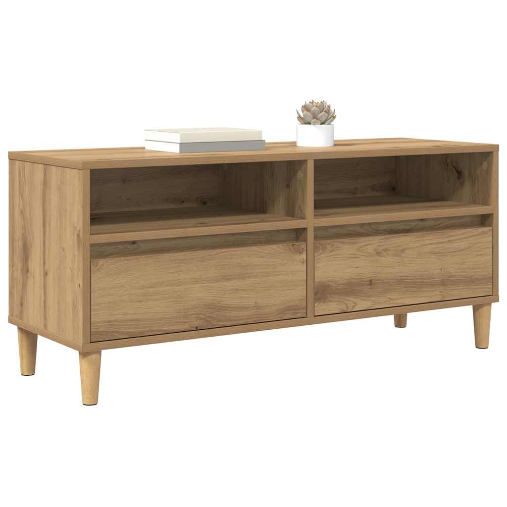TV Cabinet 100 x 34.5 x 44.5 cm Artisan Oak Engineered Wood